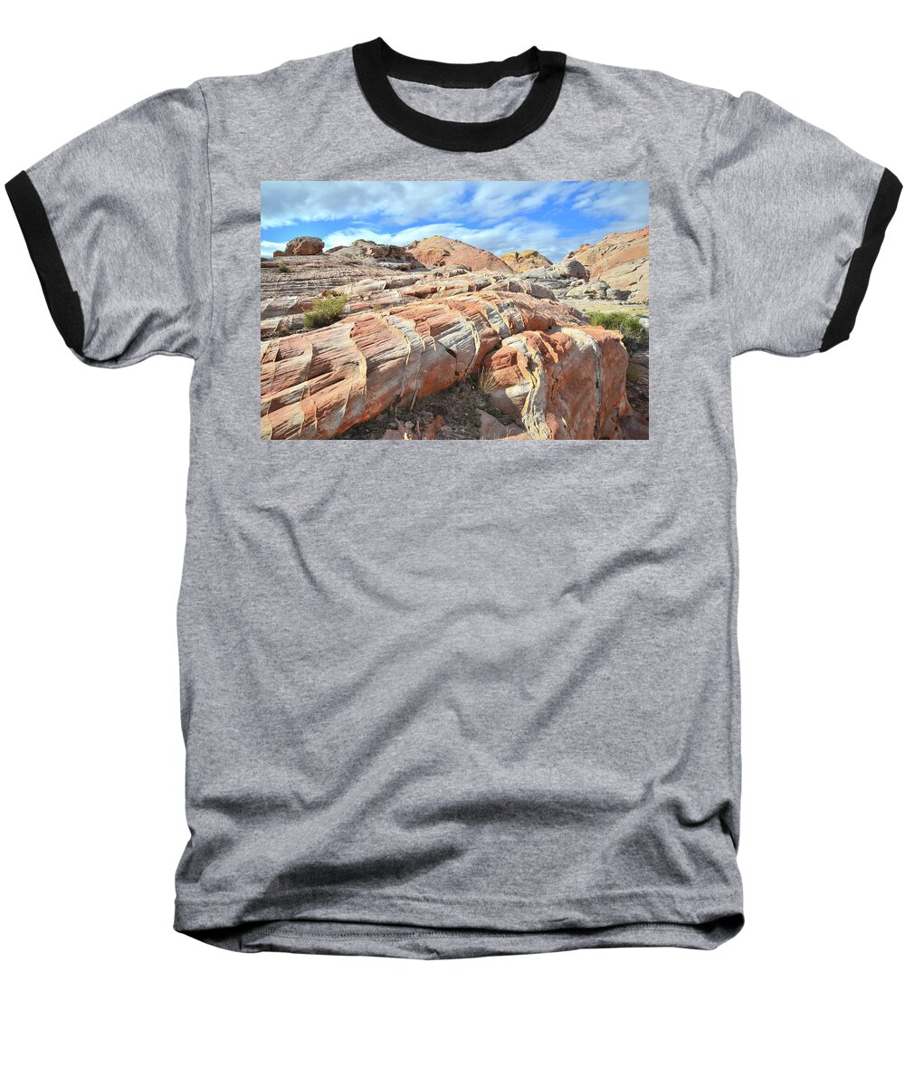 Valley Of Fire State Park Baseball T-Shirt featuring the photograph Concentric Color in Valley of Fire by Ray Mathis