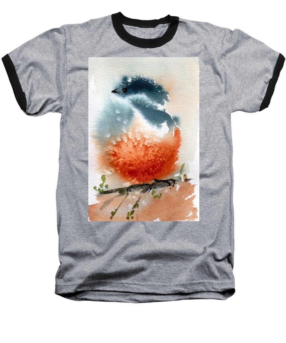 Watercolor Baseball T-Shirt featuring the painting Contemplative by Anne Duke