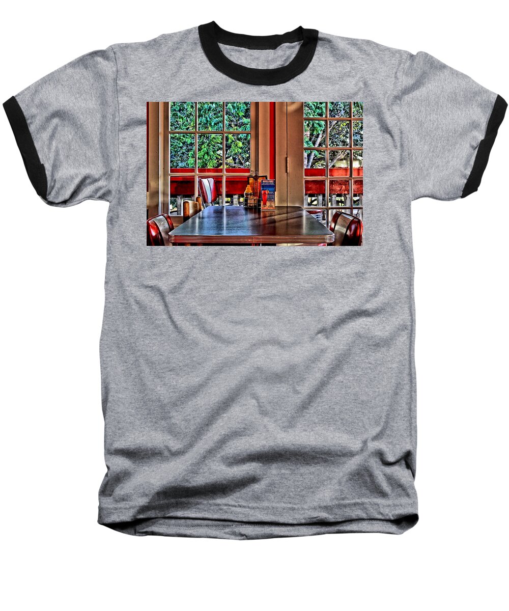 Cafe Baseball T-Shirt featuring the photograph Cool Cat Cafe by DJ Florek