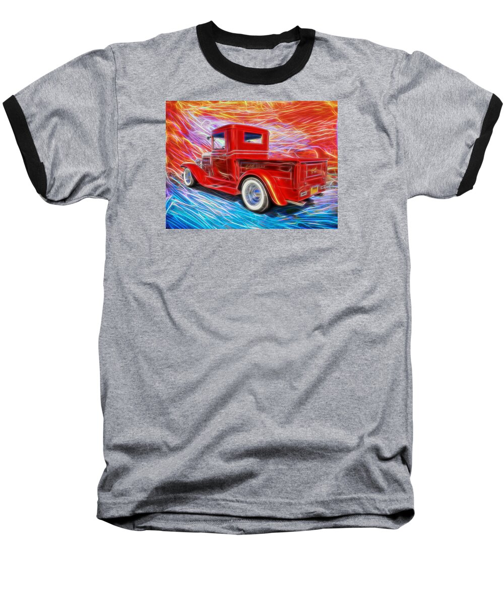 Chevy Truck Baseball T-Shirt featuring the digital art Coolville by Rick Wicker
