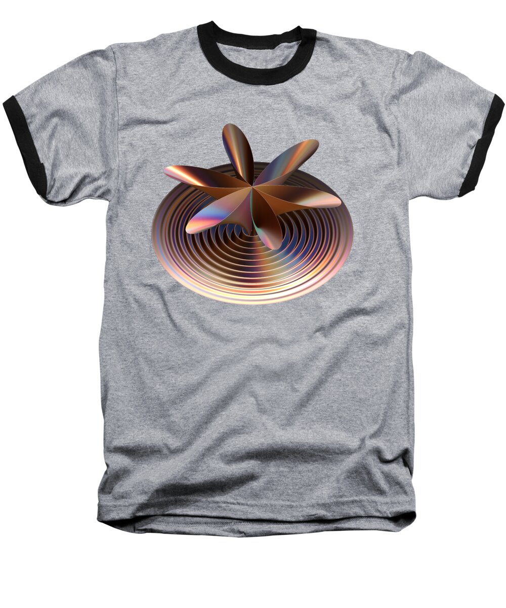 Digital Baseball T-Shirt featuring the digital art Copper Tones by Linda Phelps