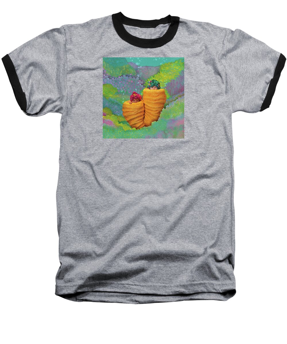 Under The Sea Baseball T-Shirt featuring the photograph Coral Babies by Anne Geddes