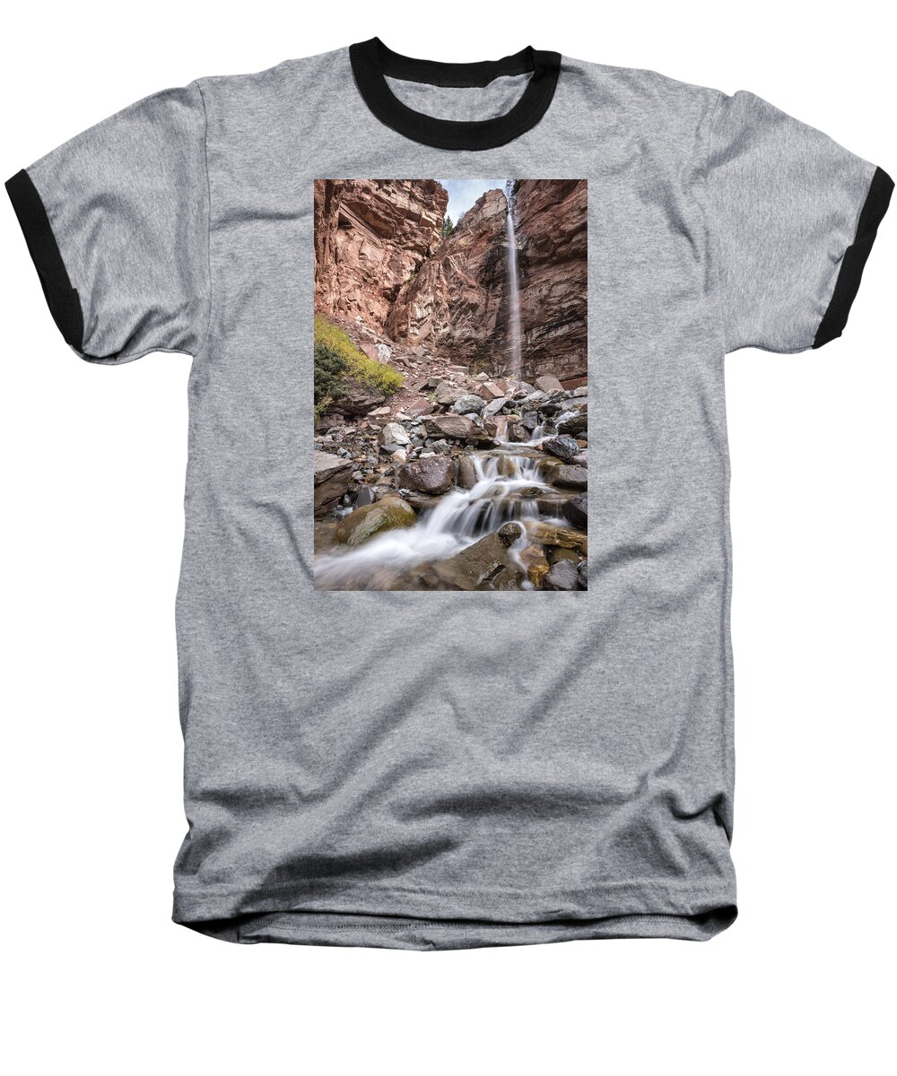 Waterfall Baseball T-Shirt featuring the photograph Cornet Falls by Denise Bush