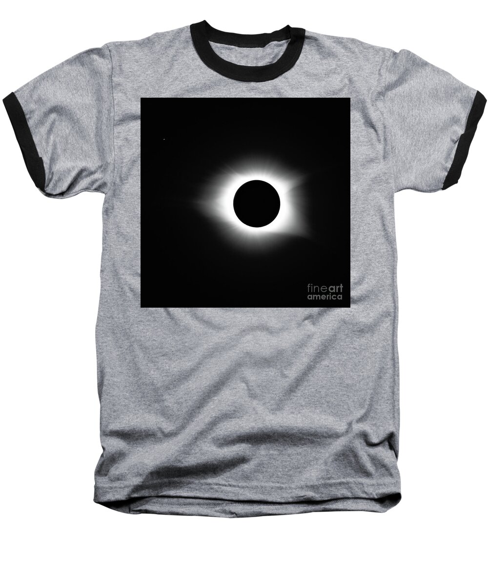 8-21-17 Baseball T-Shirt featuring the photograph Totality 8-21-2017 by Charles Hite