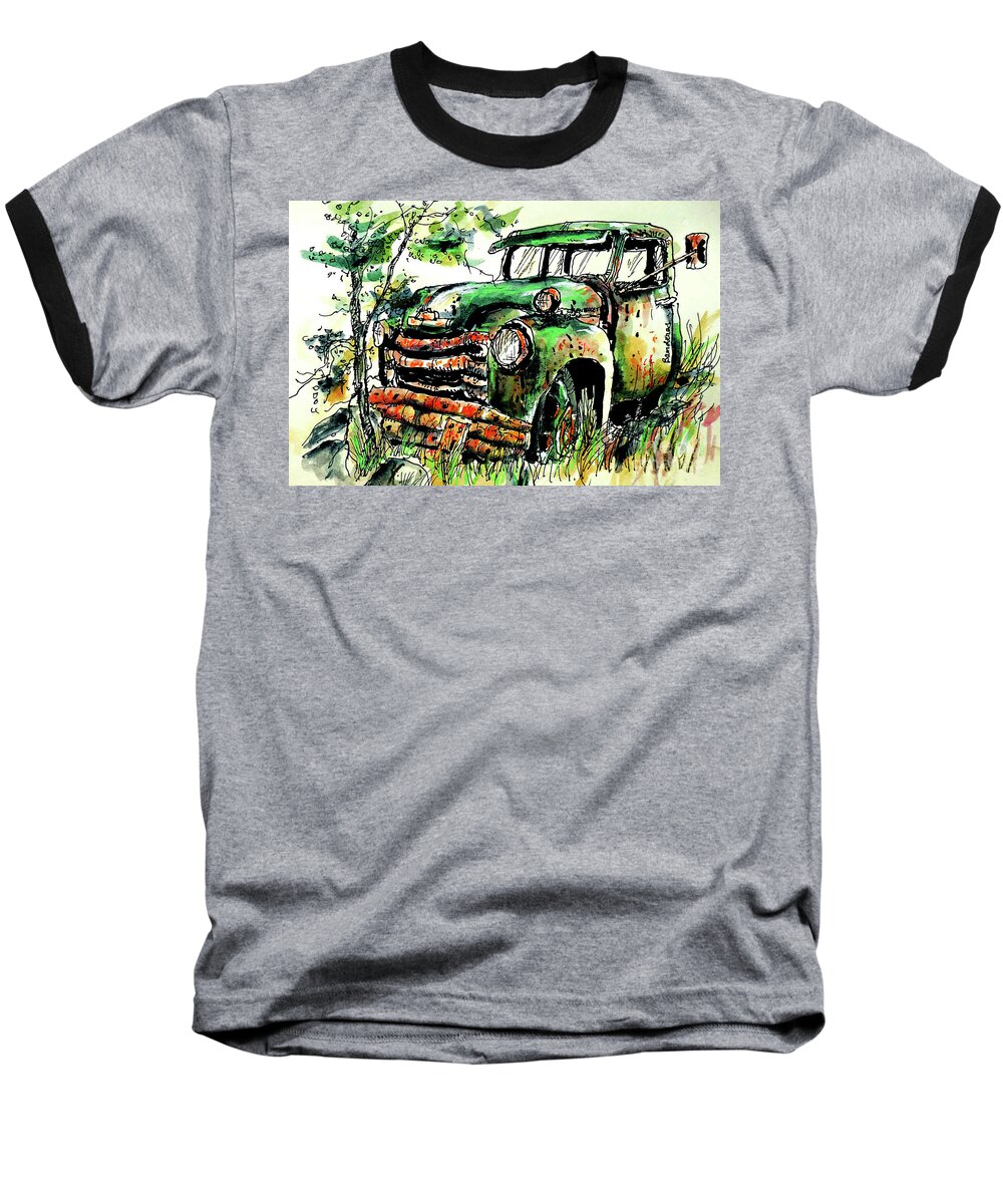 Ink Baseball T-Shirt featuring the painting Country Antiques by Terry Banderas