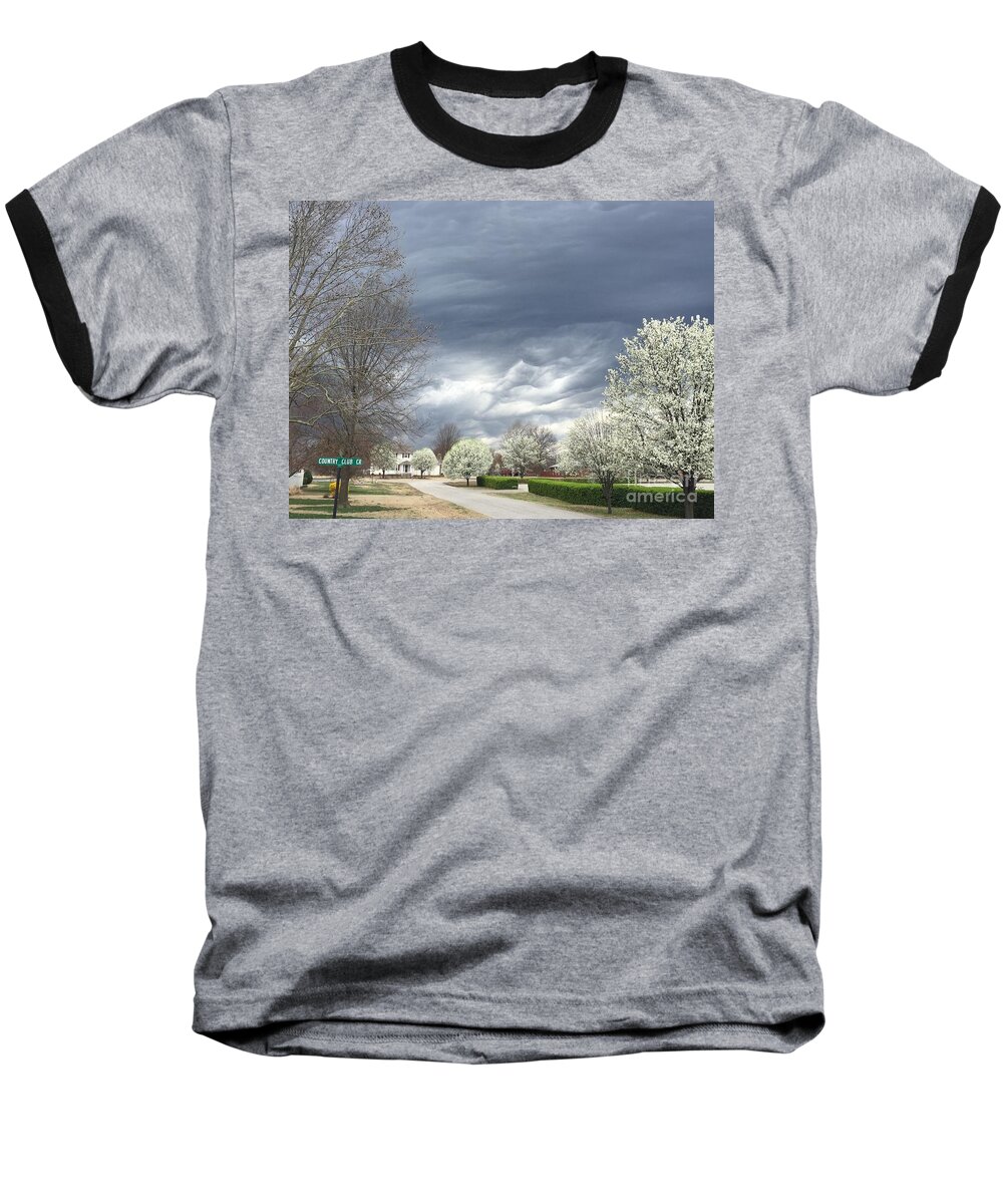 1000 Views Baseball T-Shirt featuring the photograph Country Club Circle by Jenny Revitz Soper