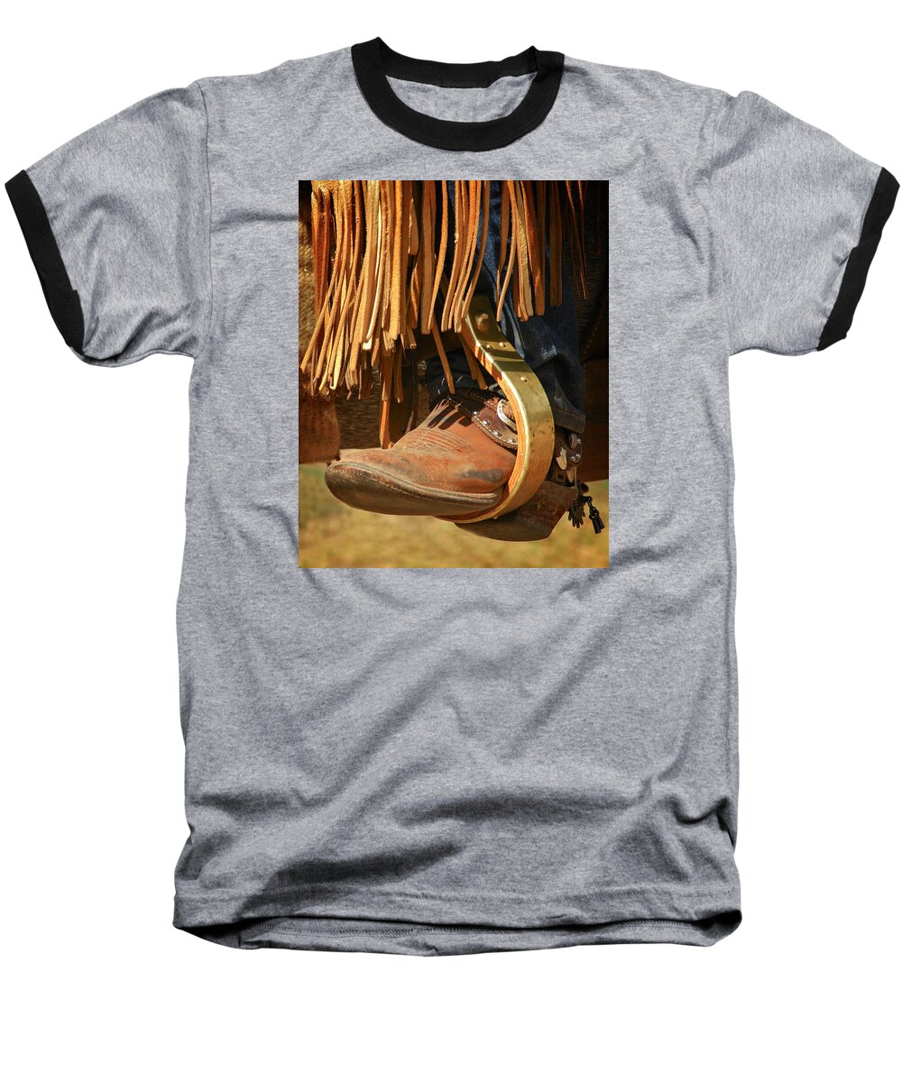 Boots Baseball T-Shirt featuring the photograph Cowboy Boots by Scott Read