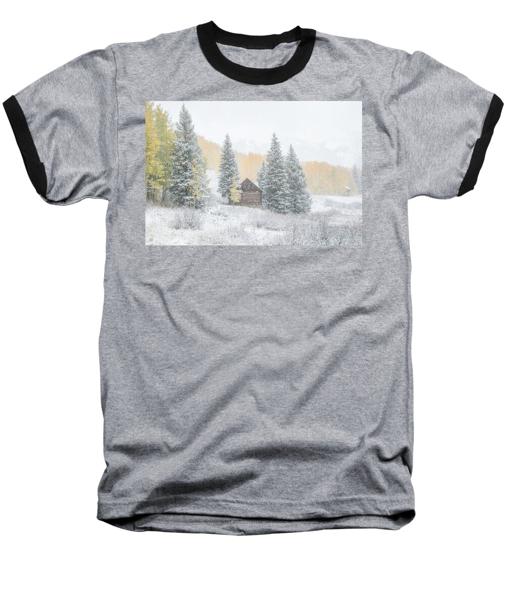 Colorado Baseball T-Shirt featuring the photograph Cozy Cabin by Kristal Kraft