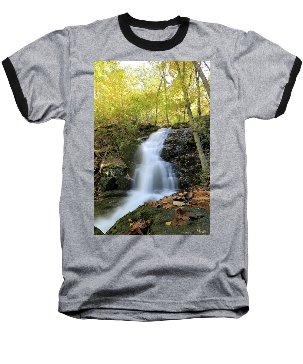 Photosbymch Baseball T-Shirt featuring the photograph Crabtree Falls in the Fall by M C Hood
