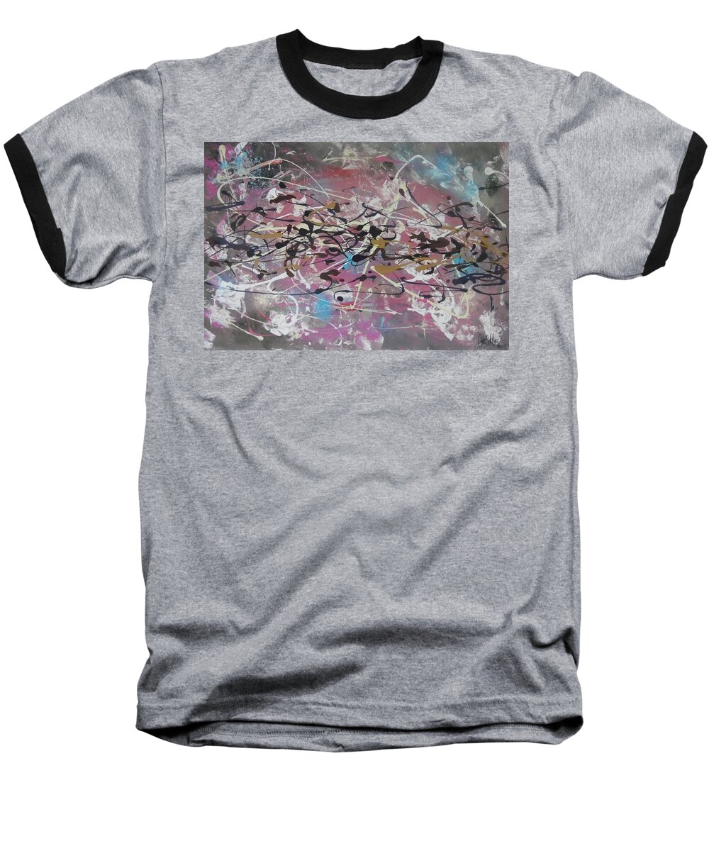 Contemporary Baseball T-Shirt featuring the painting Crazy Afternoon by Antonio Moore