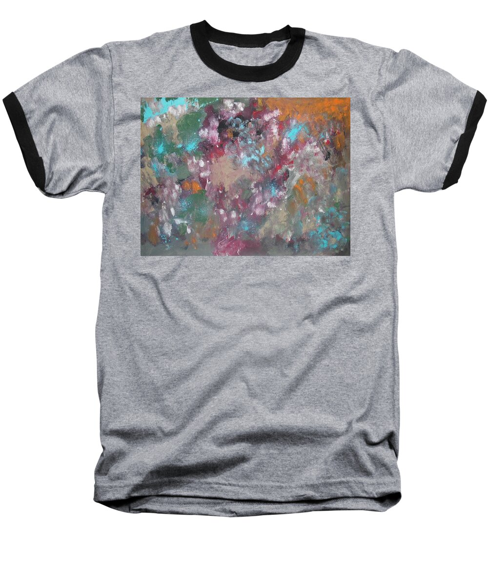 Galaxy Baseball T-Shirt featuring the painting Creative Universe by Antonio Moore