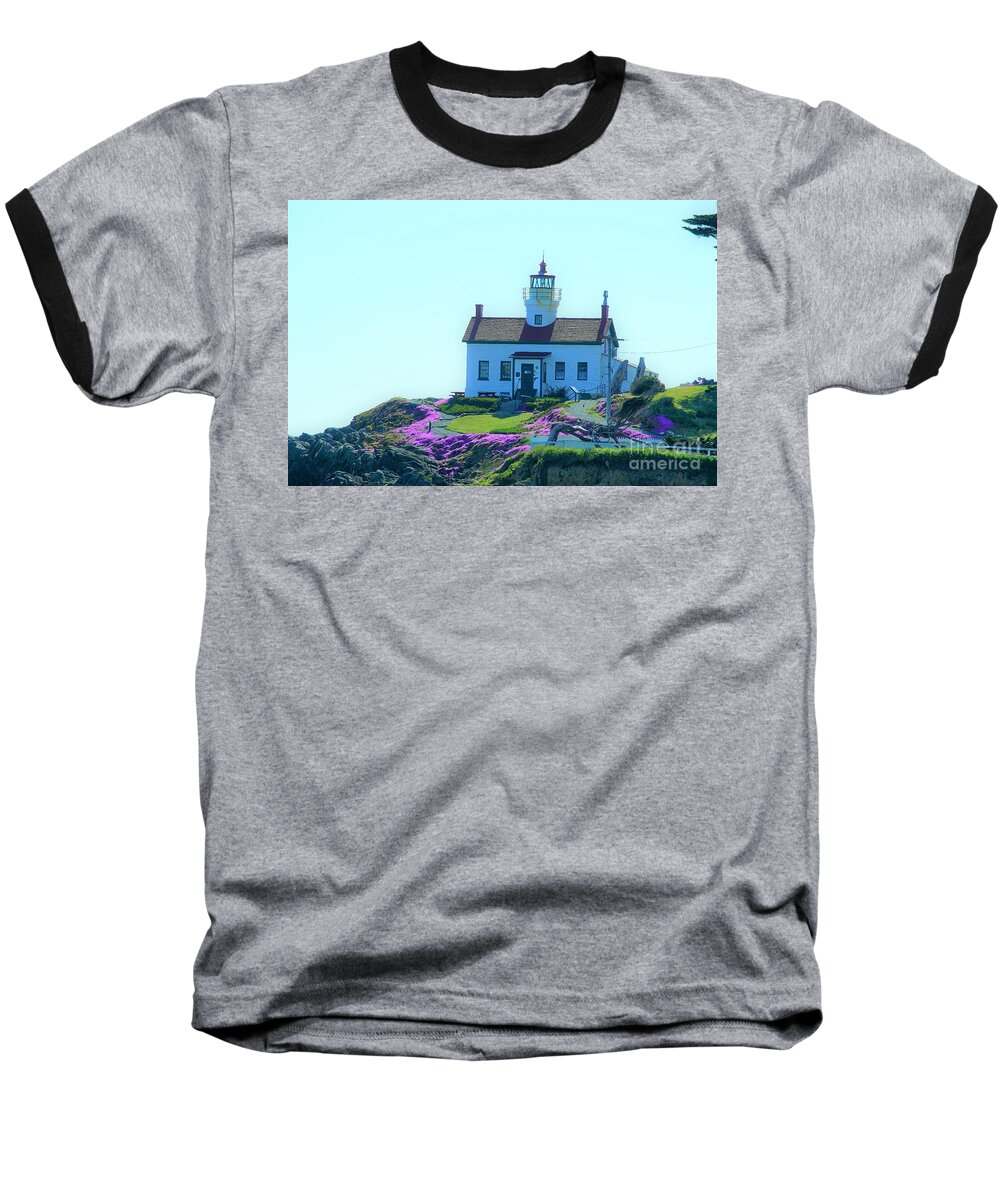 Lighthouse Baseball T-Shirt featuring the photograph Crescent City Lighthouse by Merle Grenz