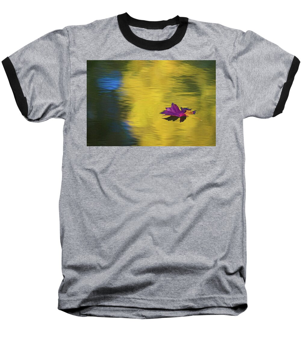 Fall Color Baseball T-Shirt featuring the photograph Crimson and Gold by Steve Stuller