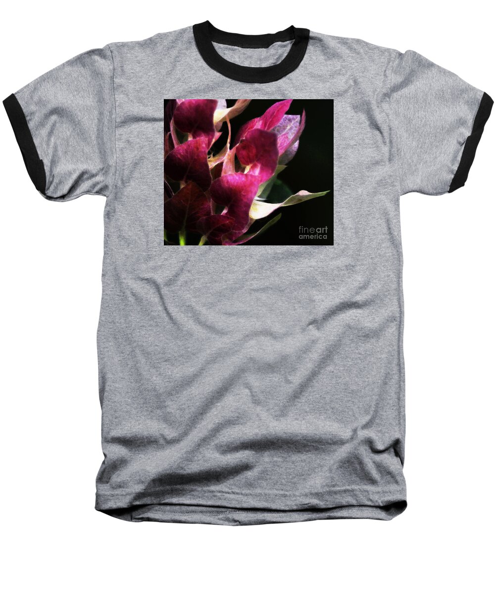 Plant Baseball T-Shirt featuring the photograph Crimson by Linda Shafer
