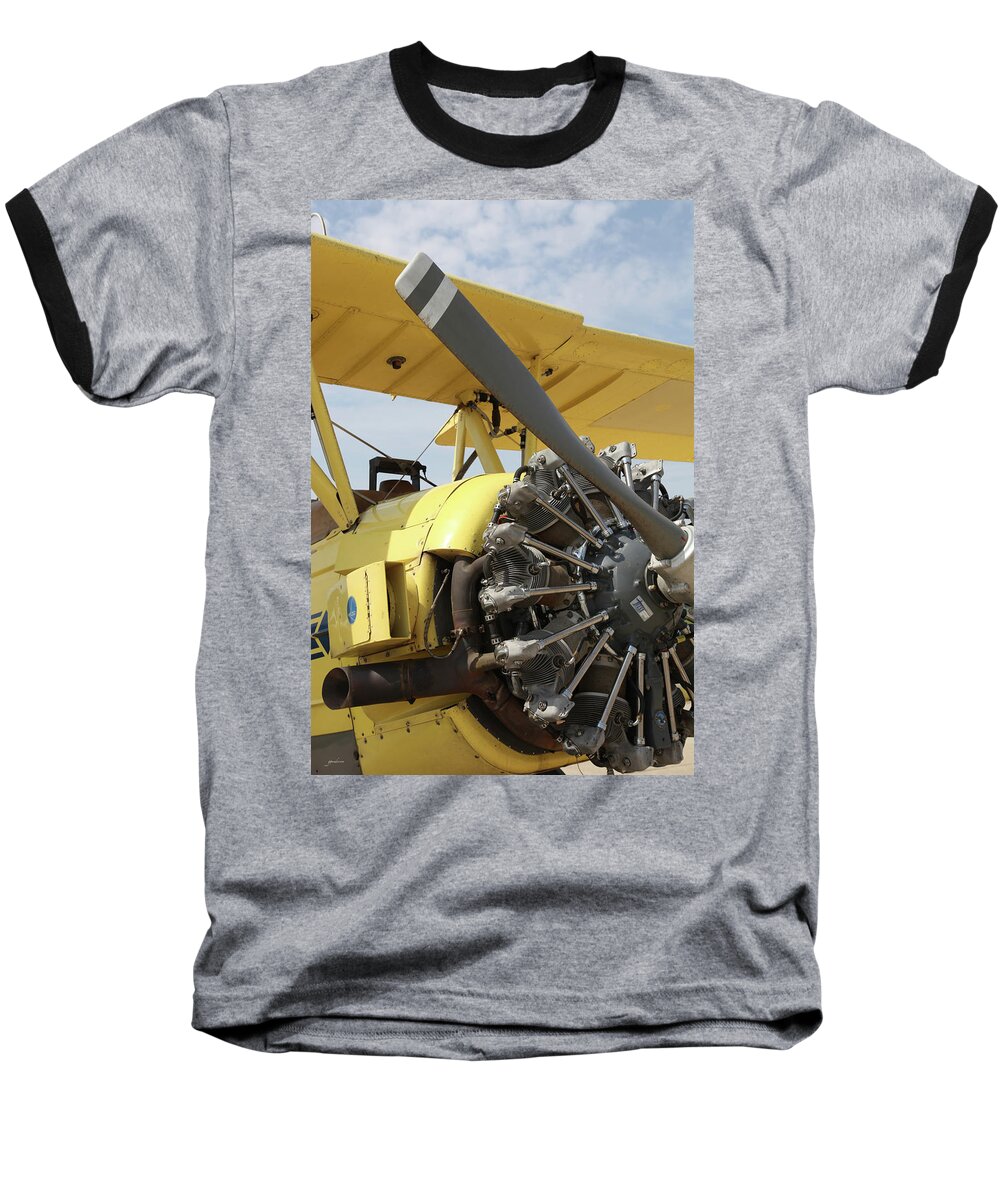 Bi-plane Baseball T-Shirt featuring the photograph Crop Duster by Gary Gunderson