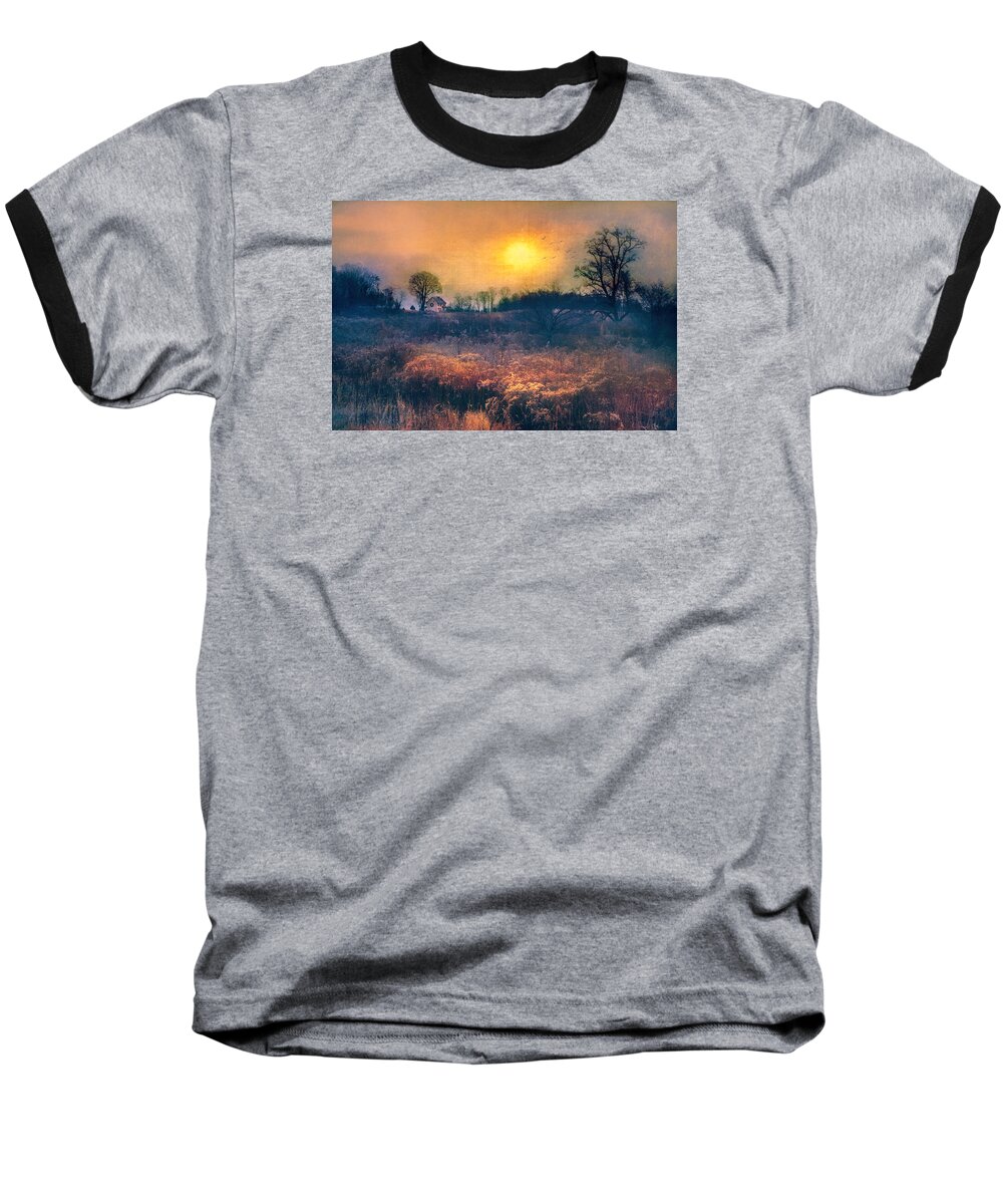 Meadows Baseball T-Shirt featuring the photograph Crossing through the Meadows by John Rivera