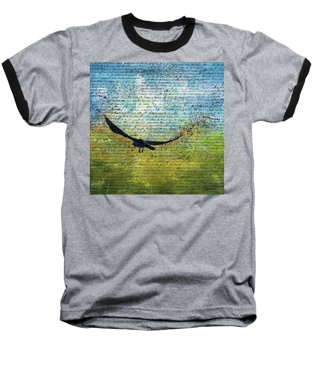Cry Baseball T-Shirt featuring the painting Cry Freedom by Cindy Johnston