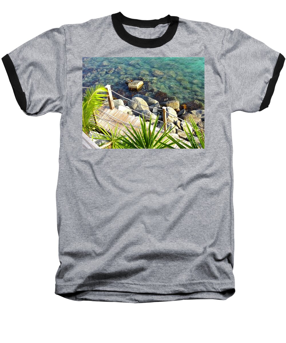 Sea Baseball T-Shirt featuring the photograph Crystal Clear by Beth Saffer