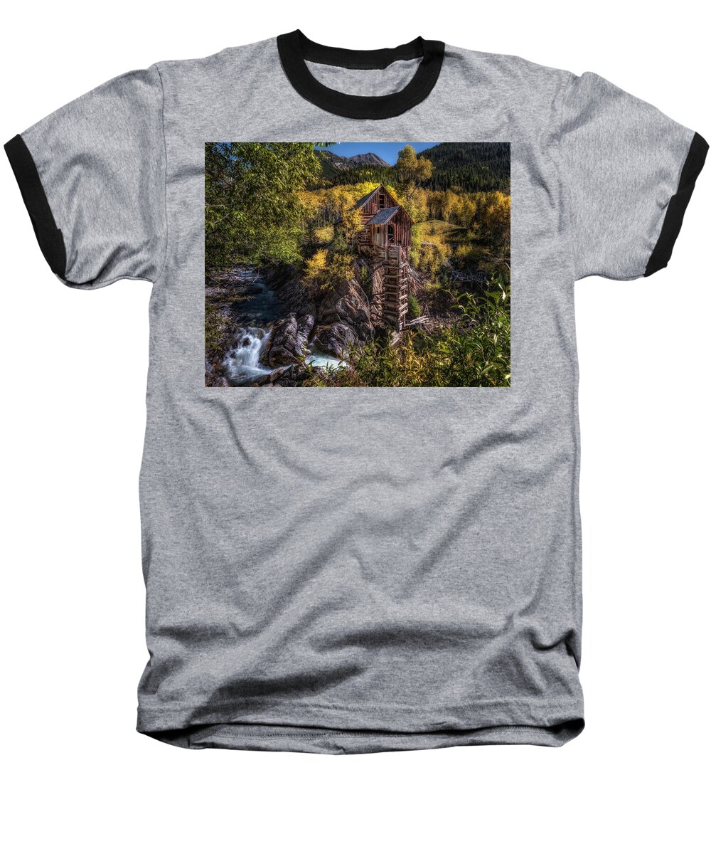 Crystal Mill Baseball T-Shirt featuring the photograph Crystal Mill Colorado by Michael Ash
