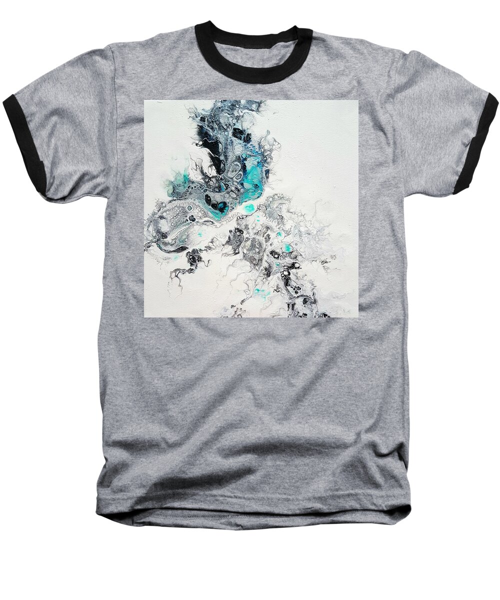 Ice Baseball T-Shirt featuring the painting Crystals of Ice by Jo Smoley