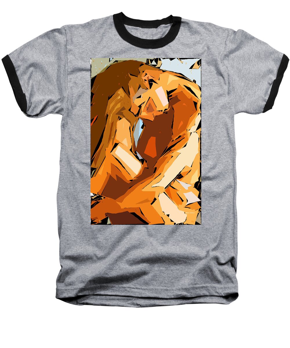 Female Baseball T-Shirt featuring the digital art Cubism Series IX by Rafael Salazar