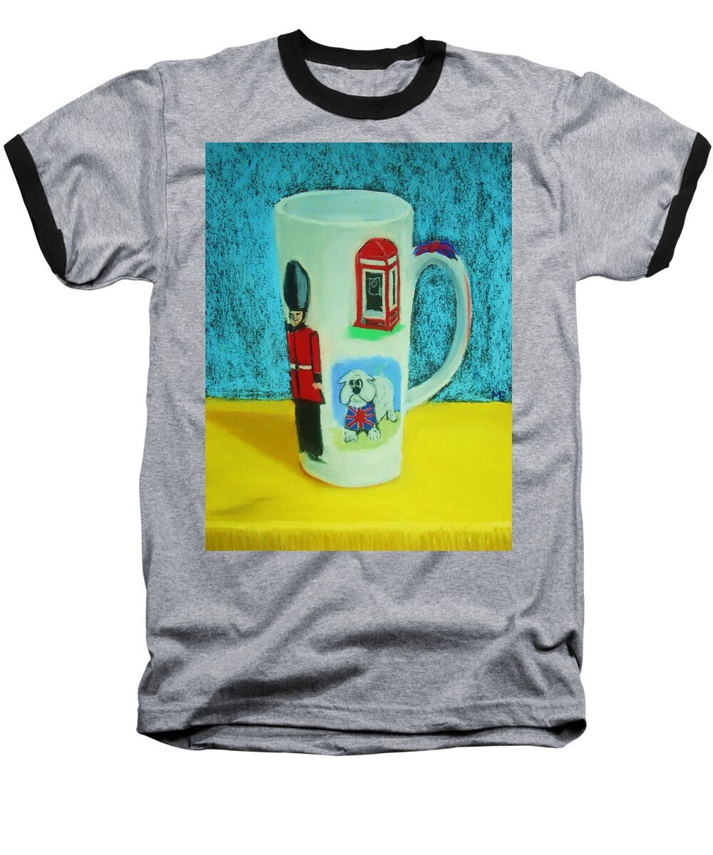 Coffee Cup Baseball T-Shirt featuring the painting Cup of London Java by Melinda Etzold