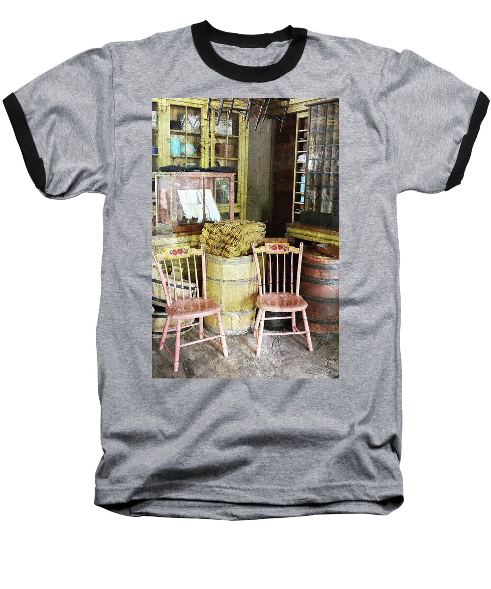 Cabinet Baseball T-Shirt featuring the photograph Cupboards Full of Poetry by Char Szabo-Perricelli