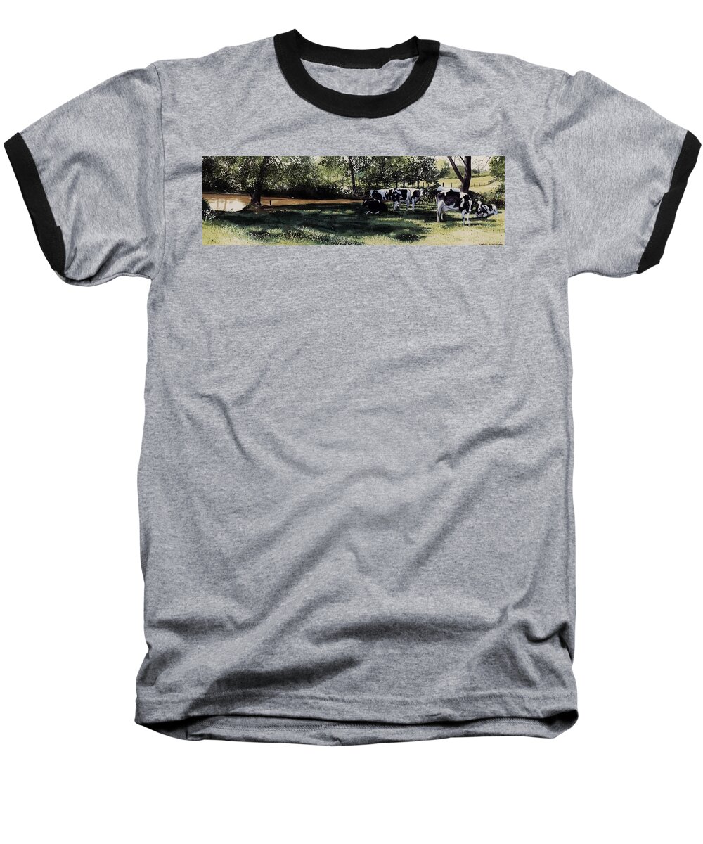 Watercolor Baseball T-Shirt featuring the painting Curious Stare by Denny Bond