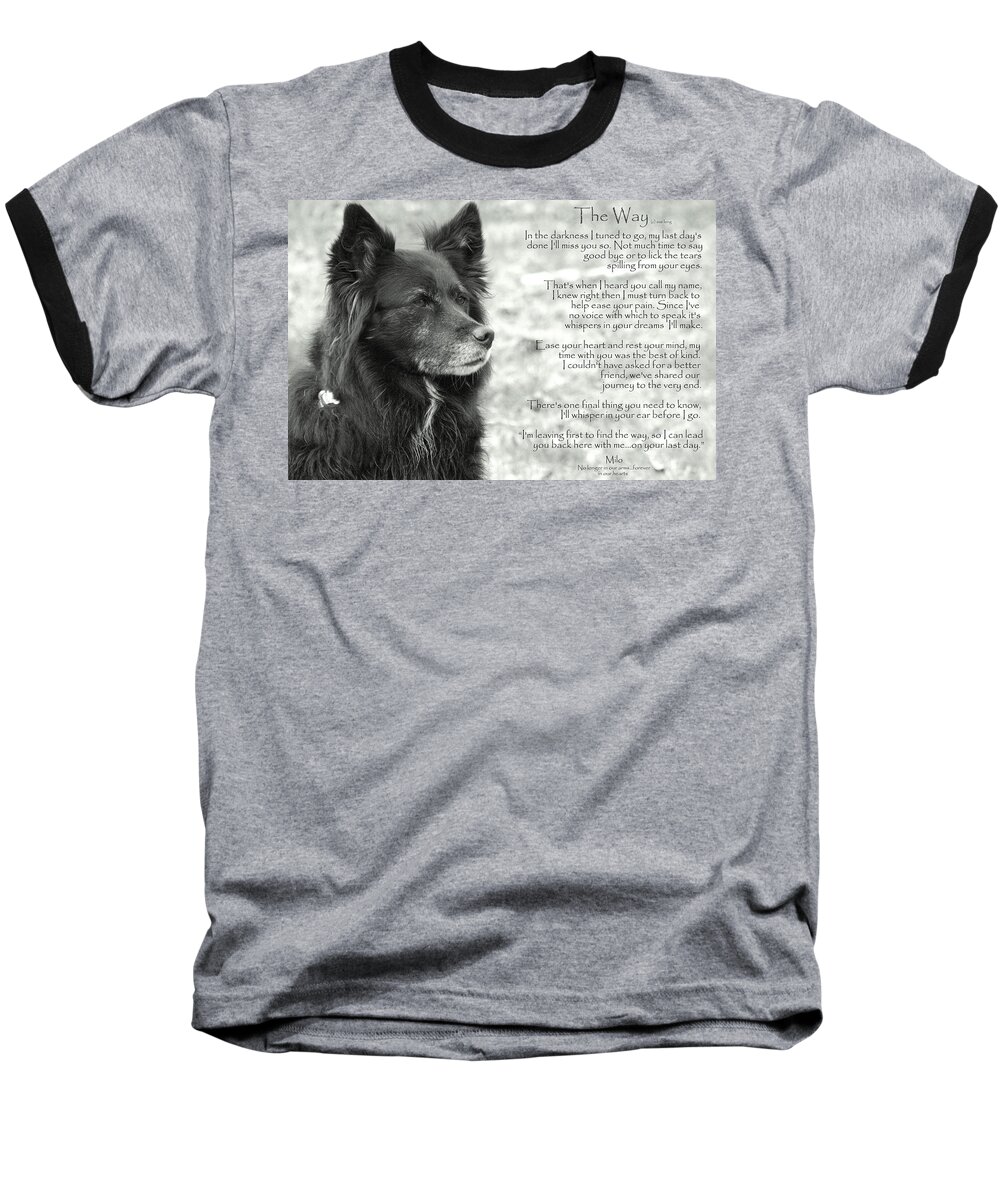 Quote Baseball T-Shirt featuring the photograph Custom Paw Print Milo by Sue Long