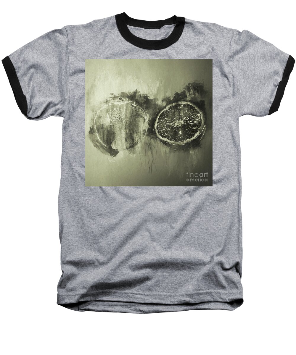 7s Flex Baseball T-Shirt featuring the photograph Cut and Sliced monochrome by Jack Torcello