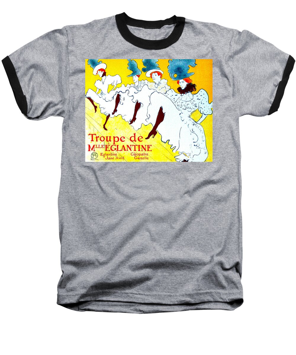 Dance Troupe Ad 1895 Baseball T-Shirt featuring the photograph Dance Troupe Ad 1895 by Padre Art