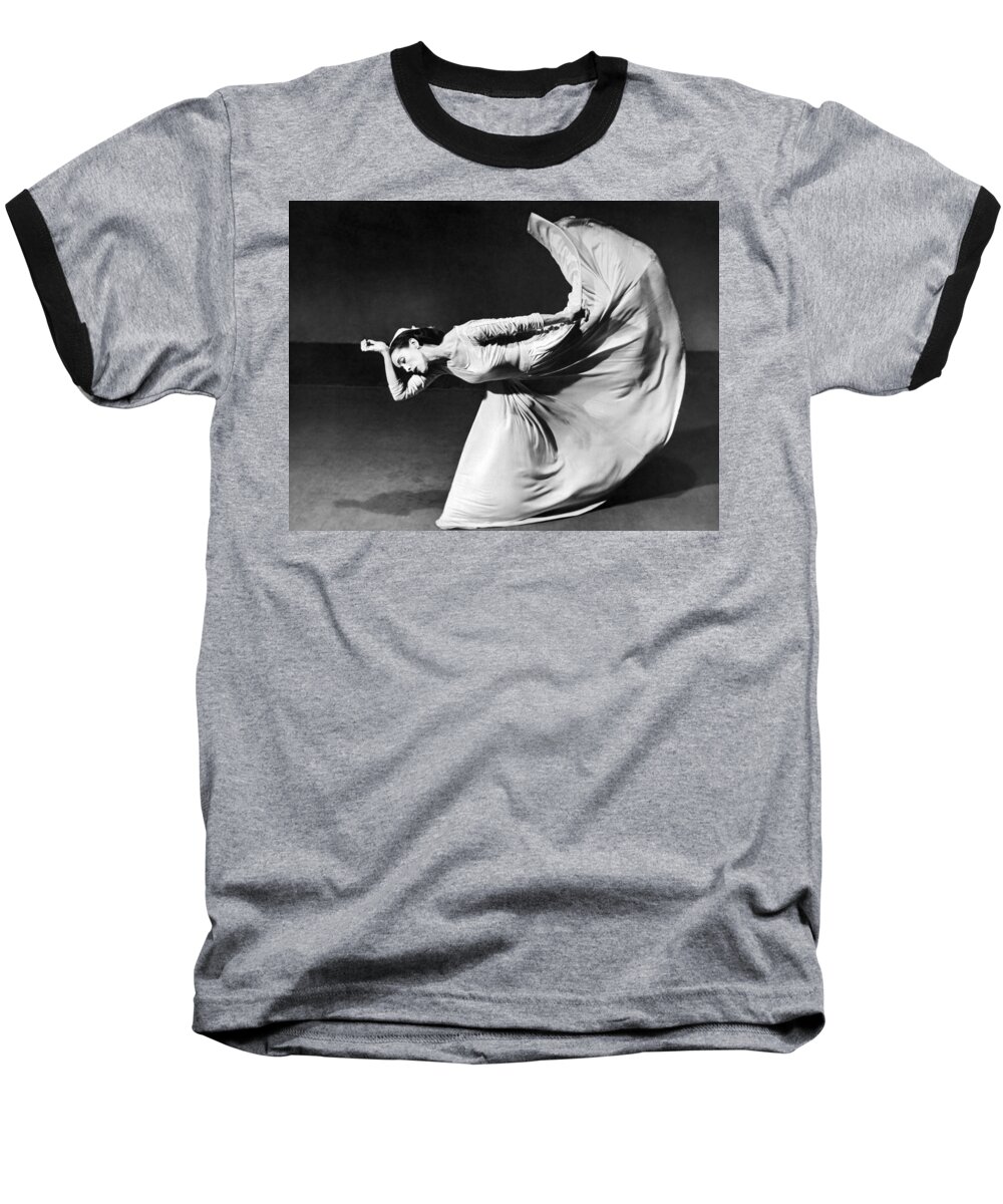 1 Person Baseball T-Shirt featuring the photograph Dancer Martha Graham by Underwood Archives