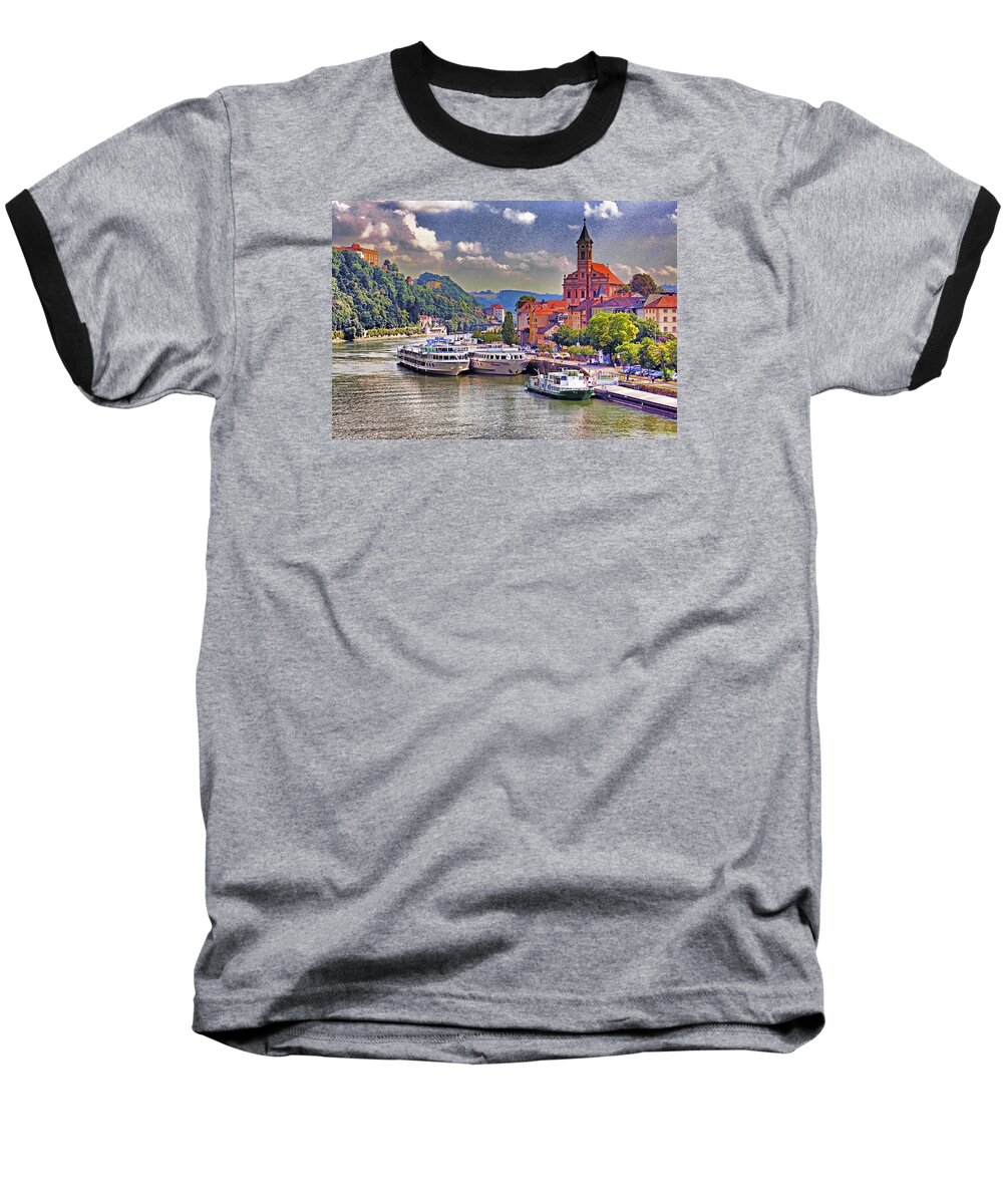 Europe Baseball T-Shirt featuring the photograph Danube at Passau by Dennis Cox