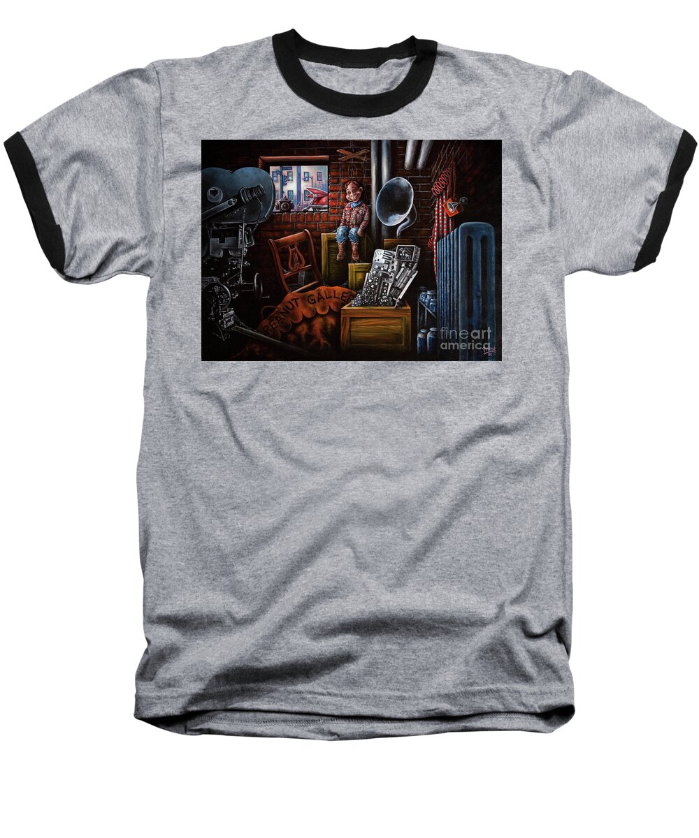Howdy Doody Baseball T-Shirt featuring the painting Dark Exile by Michael Frank