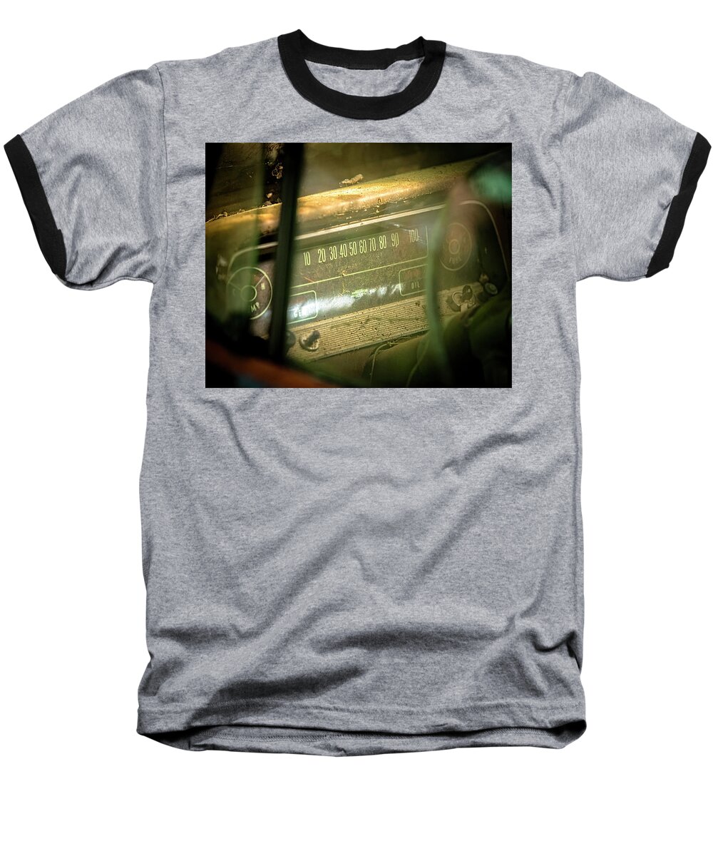 Vehicle Baseball T-Shirt featuring the photograph Dashboard Glow by Rod Kaye