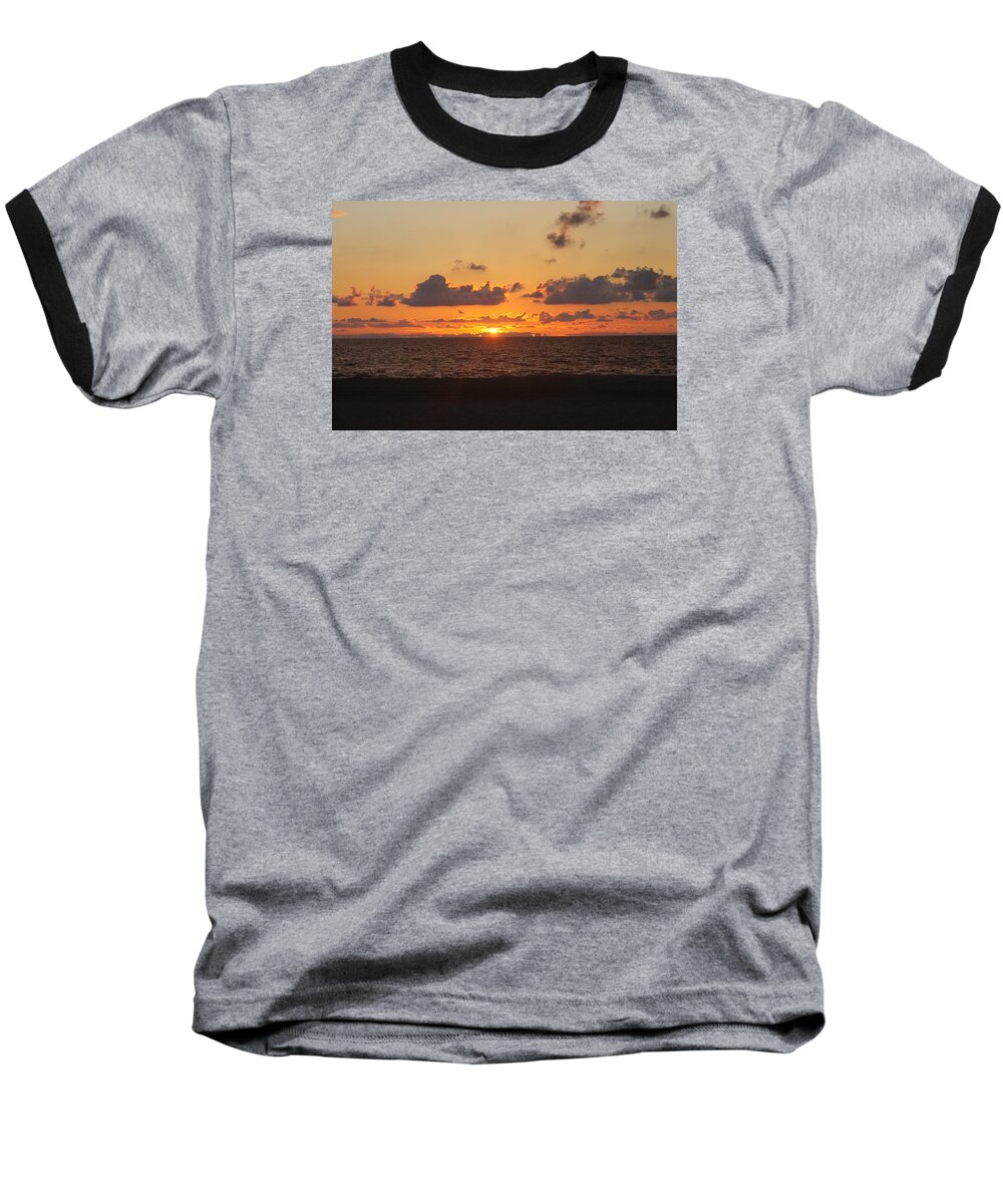 Weather Baseball T-Shirt featuring the photograph Dawn's Cloud Layers by Robert Banach