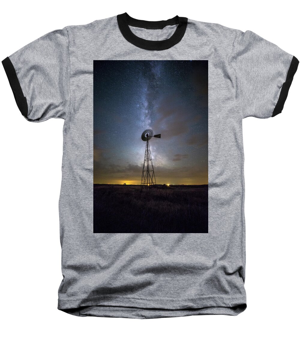 South Dakota Baseball T-Shirt featuring the photograph Dead of NIght by Aaron J Groen