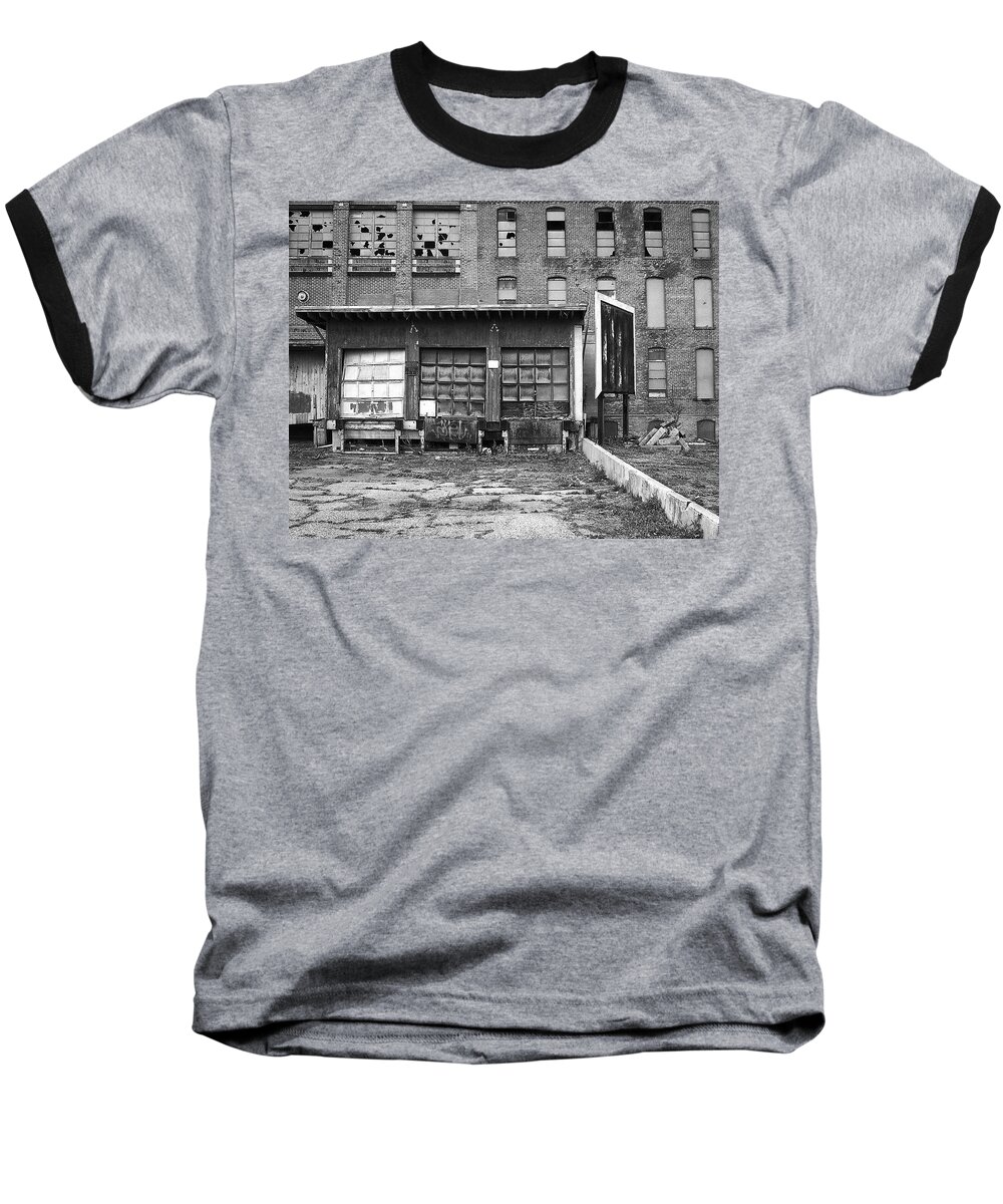 Black & White Baseball T-Shirt featuring the photograph Decay by Lora Lee Chapman