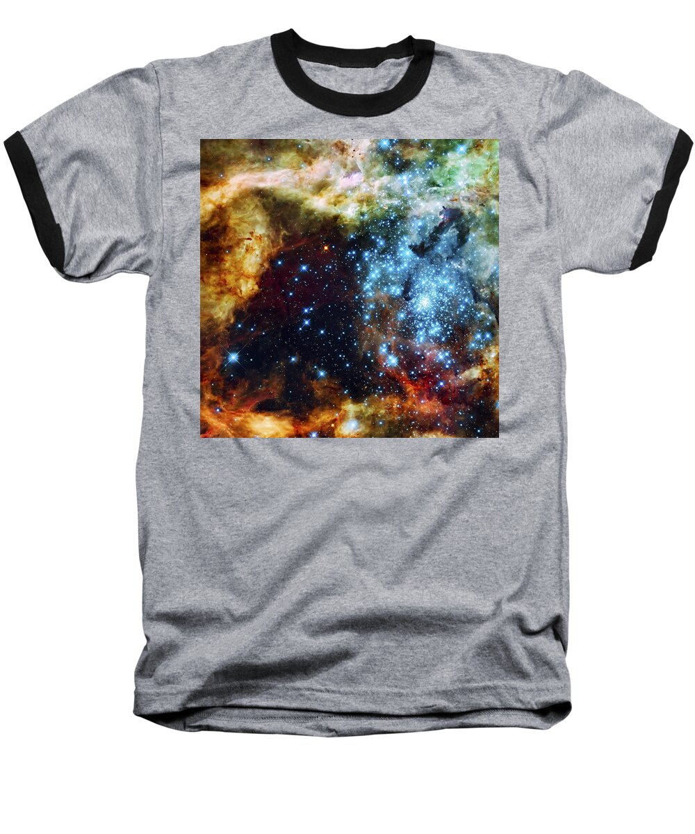 Nebula Baseball T-Shirt featuring the photograph Deep Space Fire and Ice 2 by Jennifer Rondinelli Reilly - Fine Art Photography