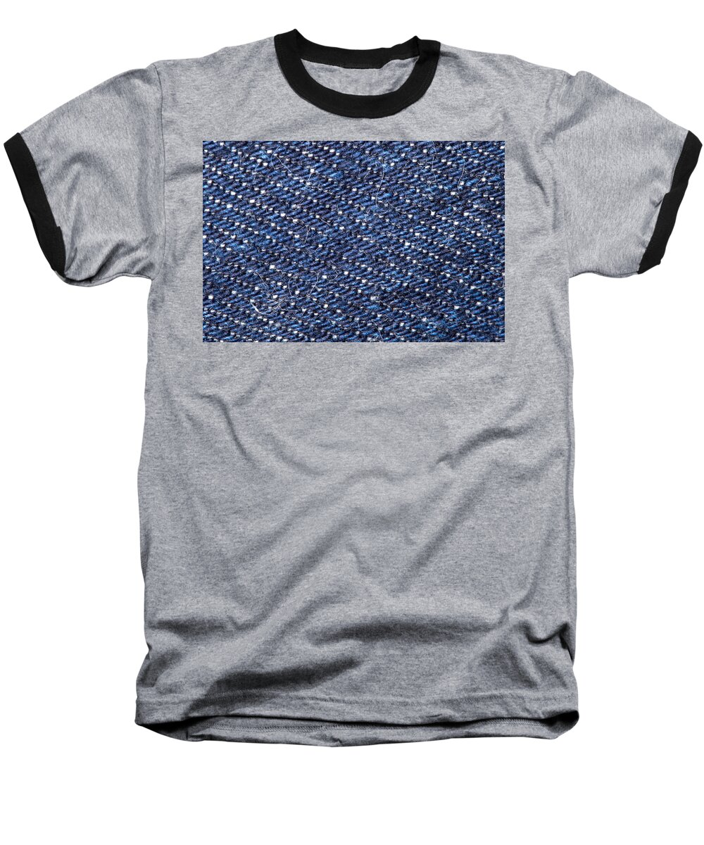 Texture Baseball T-Shirt featuring the photograph Denim 674 by Michael Fryd