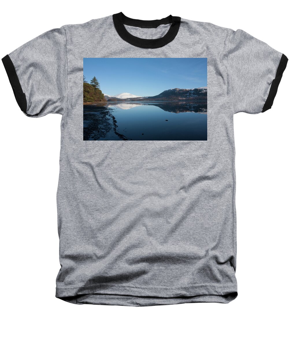 Landscape Baseball T-Shirt featuring the photograph Derwentwater Shore View by Pete Walkden