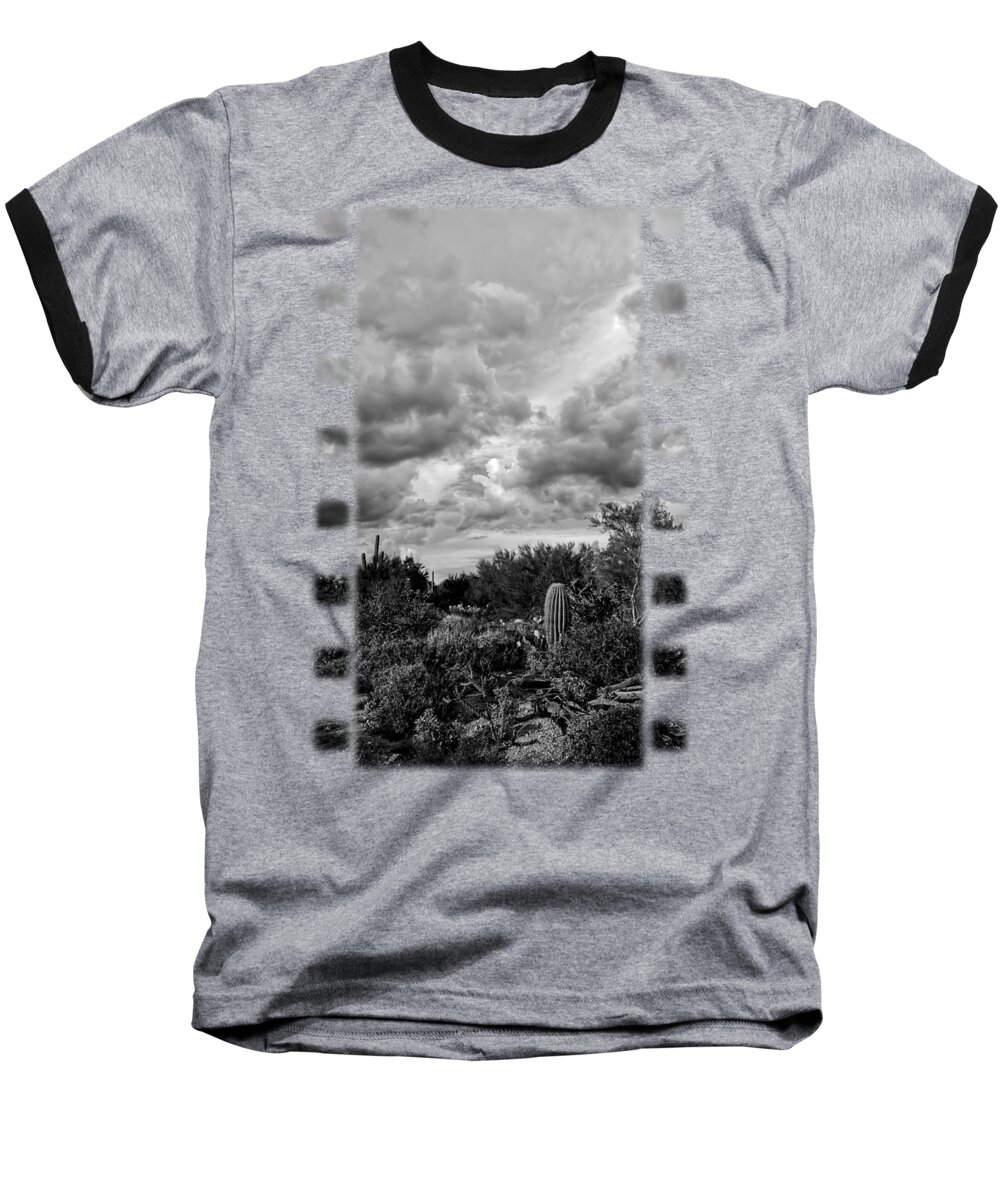 Arizona Baseball T-Shirt featuring the photograph Desert In Clouds v15 by Mark Myhaver