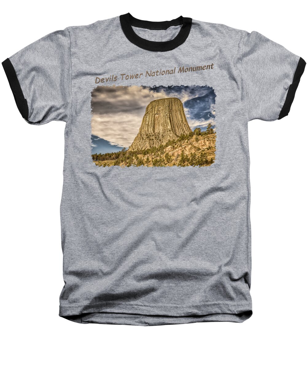 Landscape Baseball T-Shirt featuring the photograph Devils Tower Inspiration 2 by John M Bailey