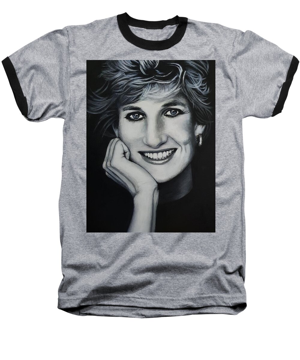 Diana Baseball T-Shirt featuring the painting Diana by Cassy Allsworth