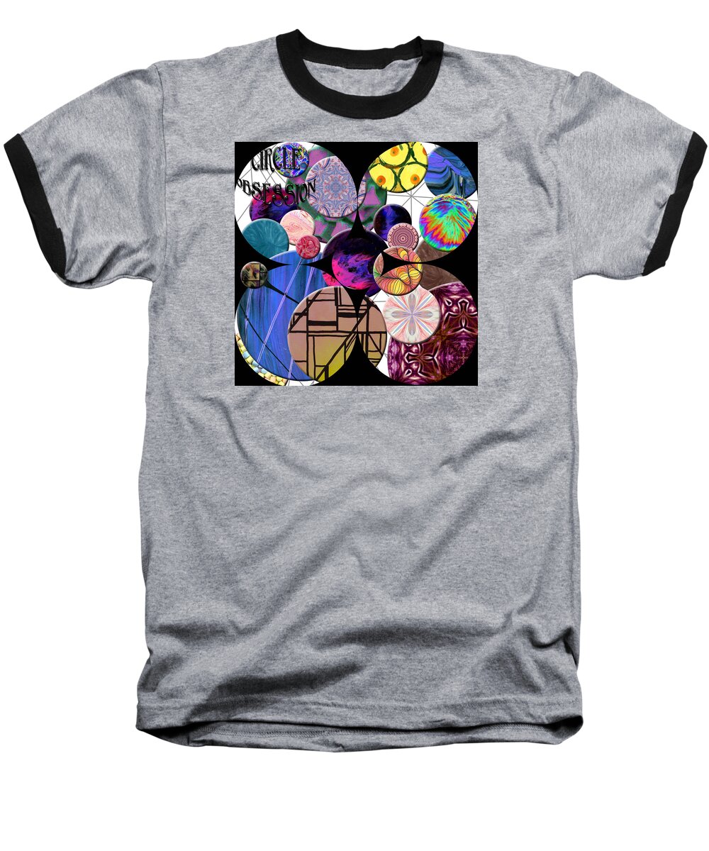 Lori Kingston Baseball T-Shirt featuring the digital art Discs by Lori Kingston
