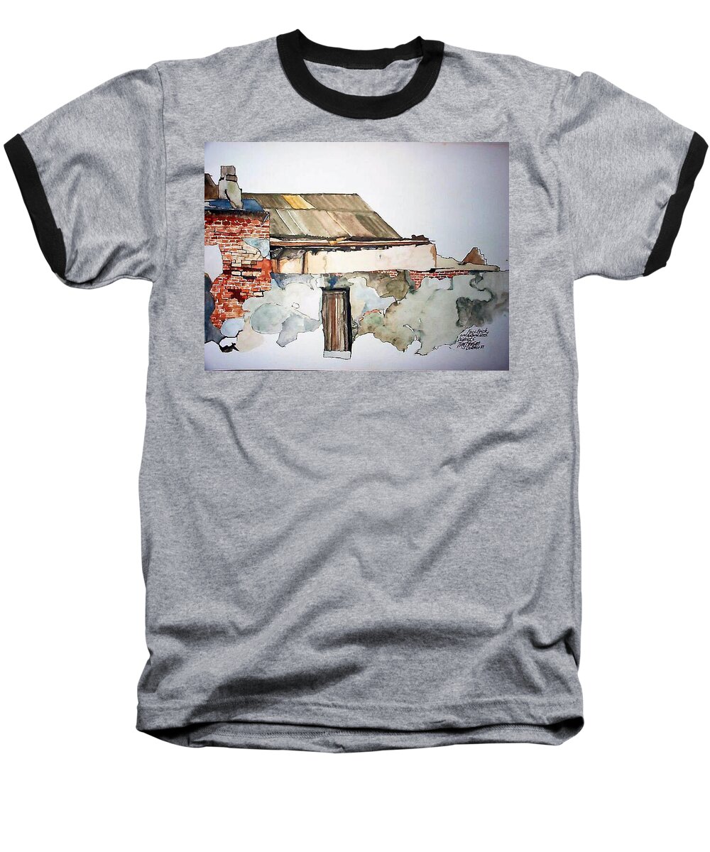 District 6 Baseball T-Shirt featuring the painting District 6 No 4 by Tim Johnson