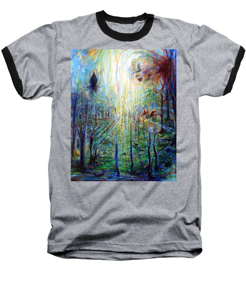 Spirits Baseball T-Shirt featuring the painting Divine Mother Earth by Heather Calderon