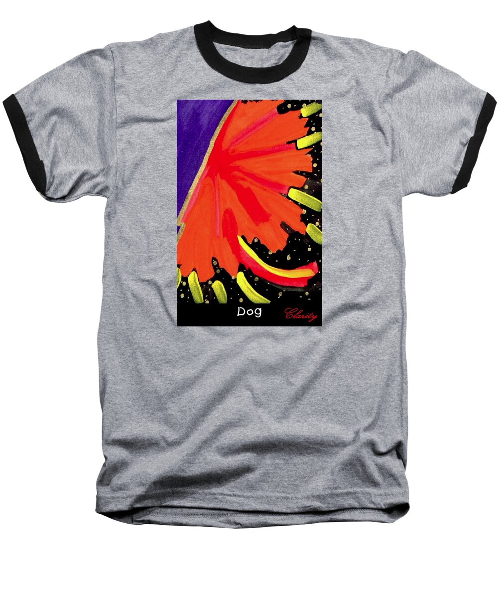 Dog Baseball T-Shirt featuring the painting Dog by Clarity Artists