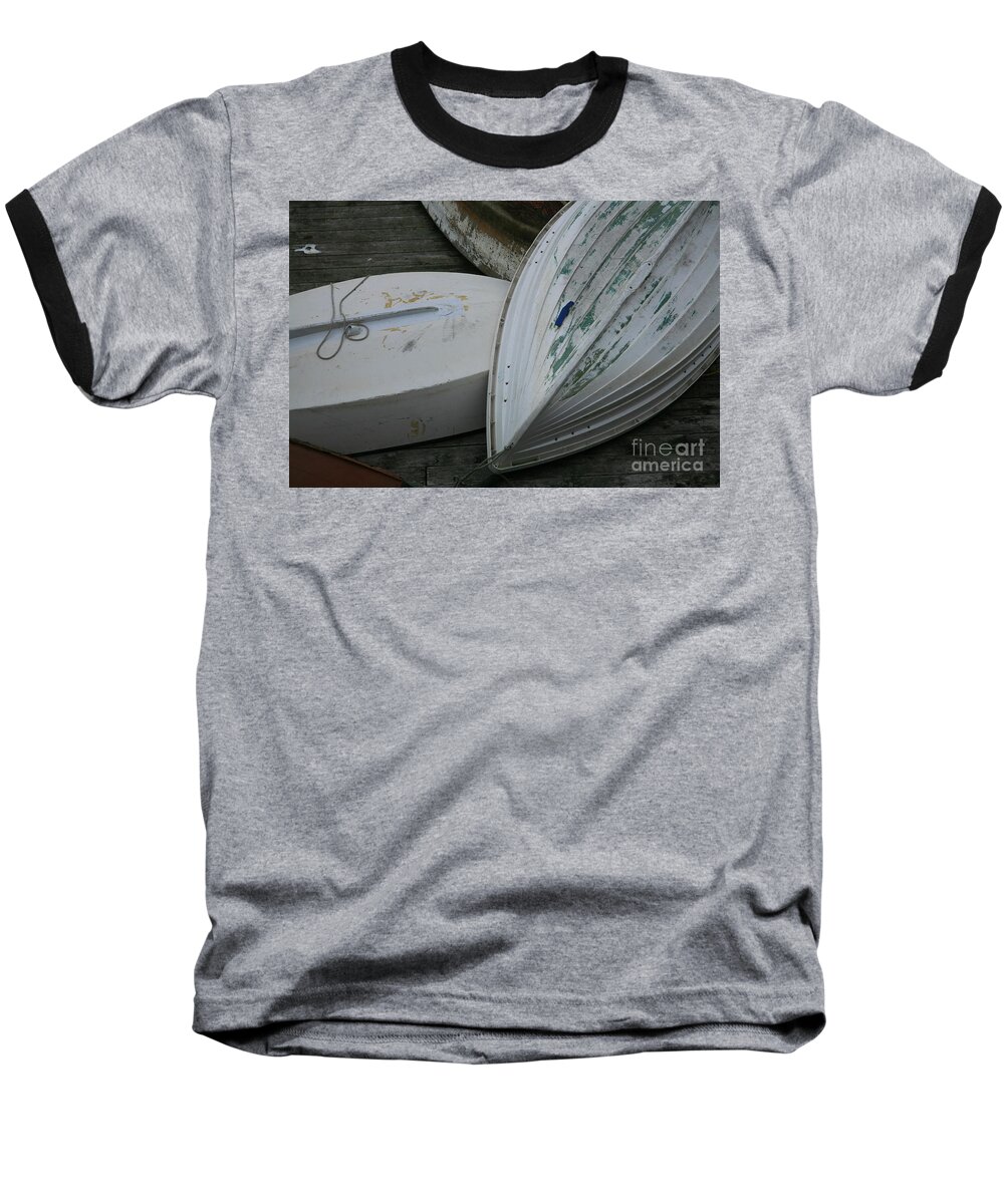 Dories Baseball T-Shirt featuring the photograph Done for the Day by Timothy Johnson