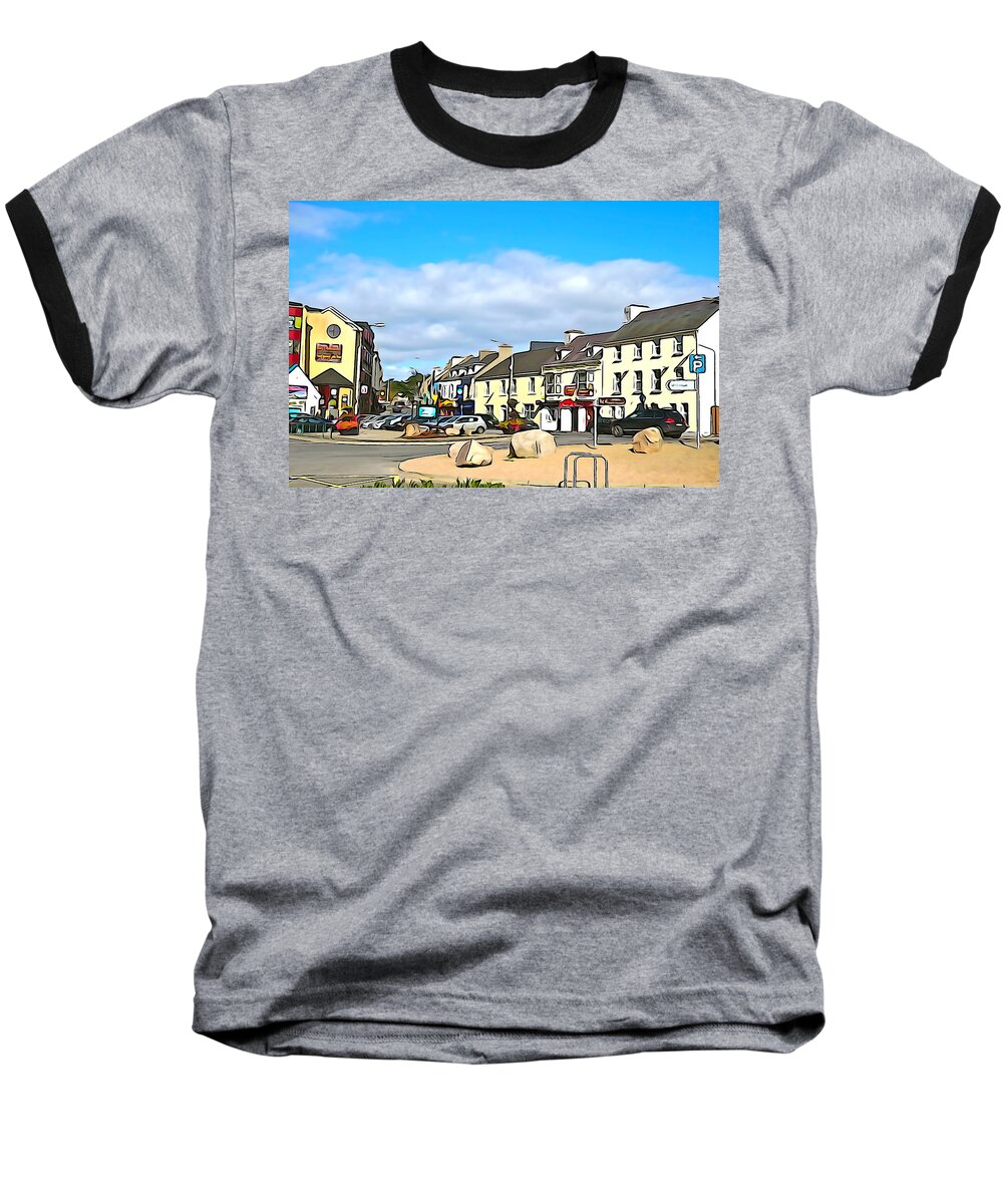 Town Baseball T-Shirt featuring the photograph Donegal Town by Norma Brock